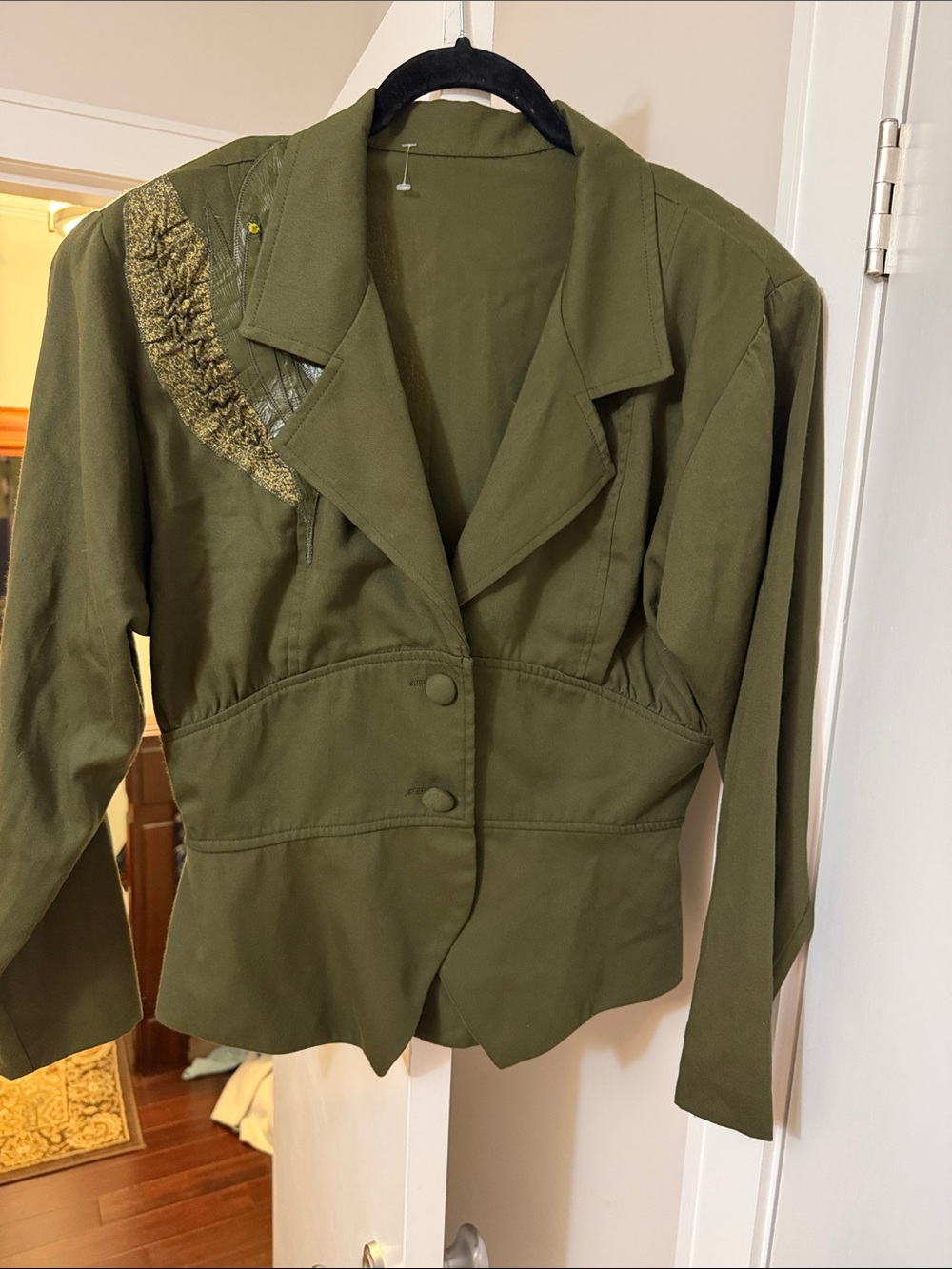 Moza vintage Olive Green Women's Tailored Jacket size 11/12